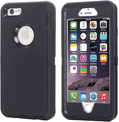 AICase iPhone 8 Plus7 Plus Case, [Heavy Duty] [Full Body] Tough 3 in 1 Rugged Shockproof Water-Resistance Cover for Apple iPhone 8 Plus7 Plus Black