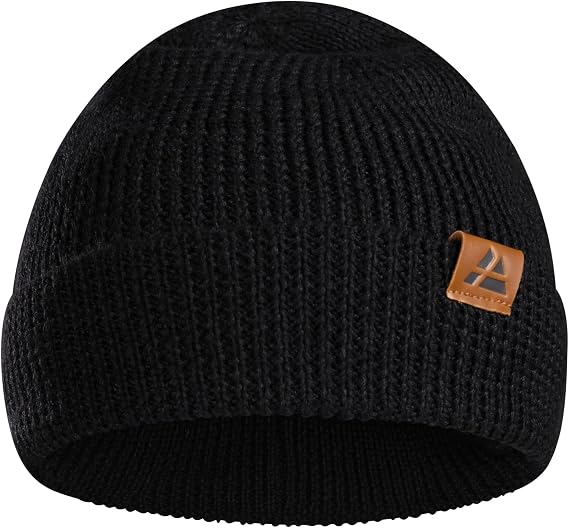 DANISH ENDURANCE Merino Wool Beanie Hat, Thermal Winter Hats, Knit Wooly Hat, Fisherman Beanie, for Men and Women, Unisex