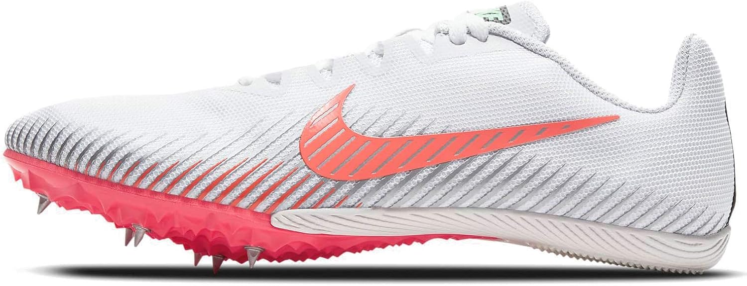 Nike Zoom Rival M 9 Track Spike Shoes Mens AH1020-100 WhiteFLAS, Size 15