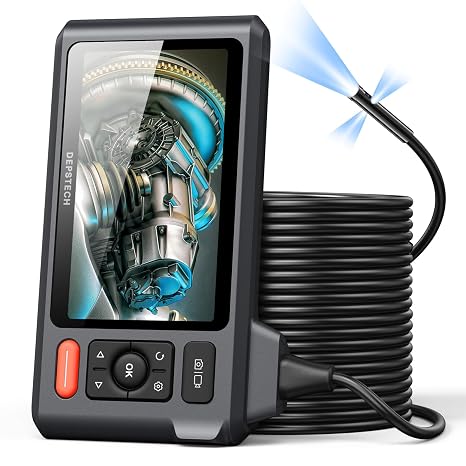 DEPSTECH 50FT Endoscope Camera, Triple Lens 5" IPS Screen Inspection Camera