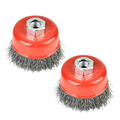 A A IN 2Pack Wire Wheel for Angle Grinder, 3 Inch Grinder Wire Wheel Brush