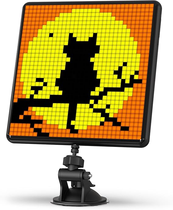 Divoom Pixoo-max Çok Amaçlı Dijital Fotoğraf Çerçevesi Bluetooth, 32 X 32 Programlanabilir Piksel Sanat Led Ekran, Oyun Aksesuarları, Neon Işık Oda Dekorasyonu için, Pencere Tabela (Siyah)