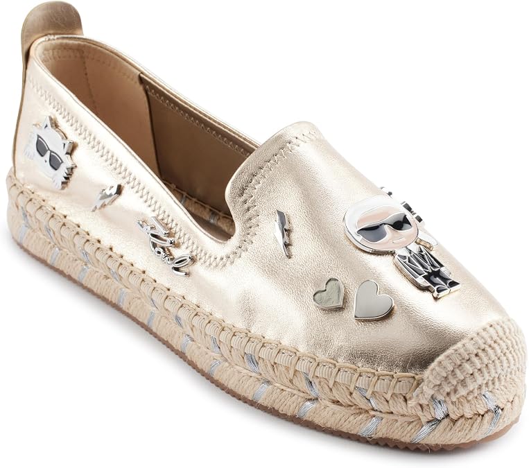 Karl Lagerfeld Women's Michaela Slip On Espadrille Sandal Shoes