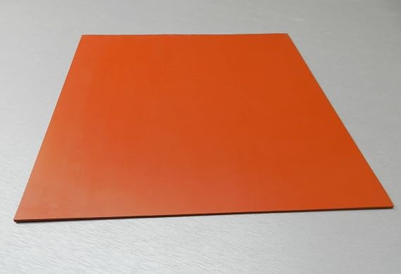 Flexible Heat Resistant Silicone Rubber Sheeting, U.S. High Temp Red 1/8" x 8" x 8" Square