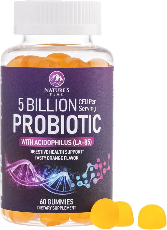 Probiotic Gummies - 5 Billion CFU - Advanced Probiotics Formula - Gut & Digestive Health Support Gummy for Occasional Bloating - Daily Acidophilus Probiotics Supplement for Women & Men - 60 Gummies