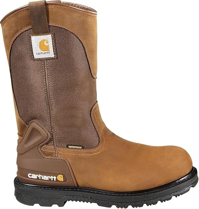 Carhartt Heritage WP 11" Soft Toe Wellington Men's Boots, Oil-Tanned Leather, Storm Defender Waterproof, FastDry Lining