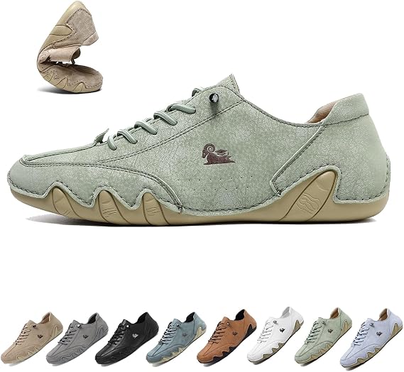 Women Men Lightweight Barefoot Walking Shoes, Vogldeck - Waterproof and Breathable Orthopedic Beck Shoes Non-Slip Comfortable Outdoor Unisex Walking Casual Loafers(Light green,4.5 UK)