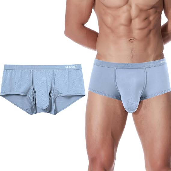 Mens Boxer Briefs Sexy Elephant Trunk Underwear Bulge Enhancing Dual Pouch Breathable