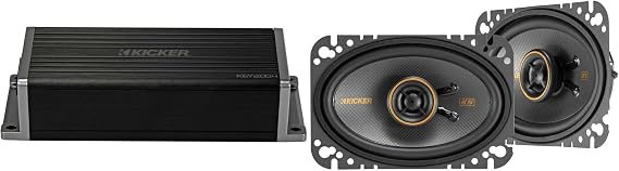 Kicker 47KEY2004 4-Channel DSP Smart Amp w/ 51KSC4604 4x6 Audio Upgrade Bundle