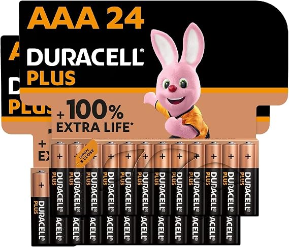 Duracell Plus Power DUR018938 AAA Batteries Pack of 8 + 4 Free - 24 Batteries ( 2x Pack of 12 )