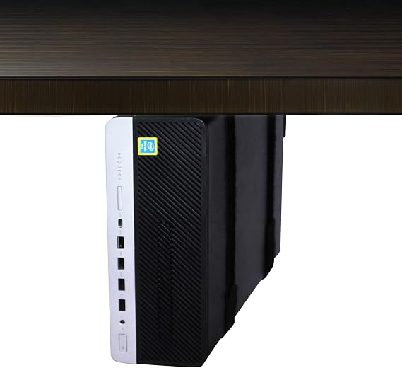 HumanCentric SFF Under Desk PC Mount & Wall Mount Bracket | For Small Form Factor Desktop Tower, UPS Wall Mount Bracket, Adjustable CPU Holder with Straps, Hardware Included