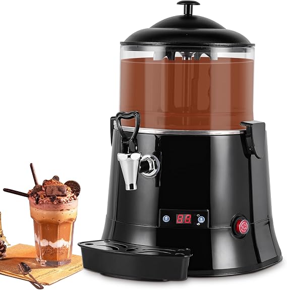 YUCHENGTECH 5L Commercial Hot Chocolate Maker Machine Chocolate Dispenser Warmer Hot Beverage Warmer for heating Chocolate Coffee Milktea CE Certification (220V, 5L)