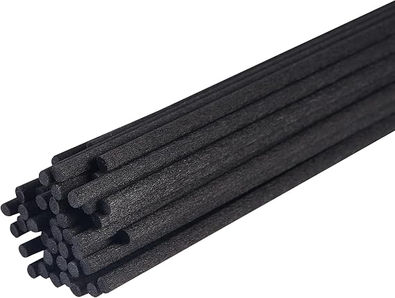 Reed Diffuser Replacement Sticks, 9.8 inches, 50-Pack, Natural Rattan (Black)