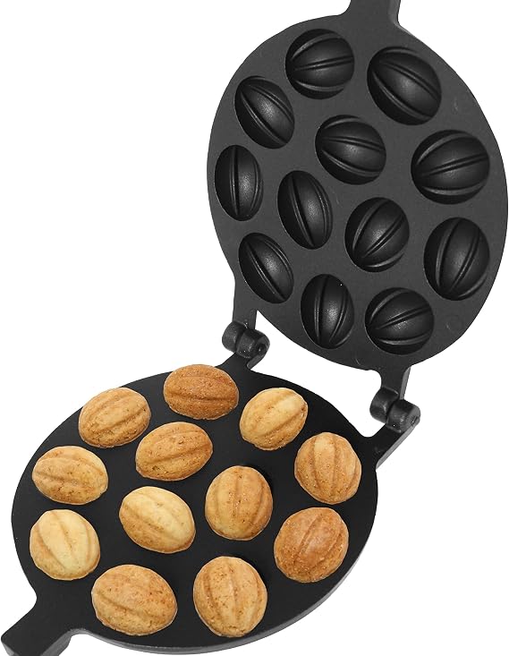 Walnut Cookie Mold Maker 12 non-stick - Oreshki Mold Maker - Walnut Cookie Molds - Russian - Oreshki Maker - Walnut Cookie Maker Oreshek - Nutty Maker - Oreshnitsa Nut Cookies Maker