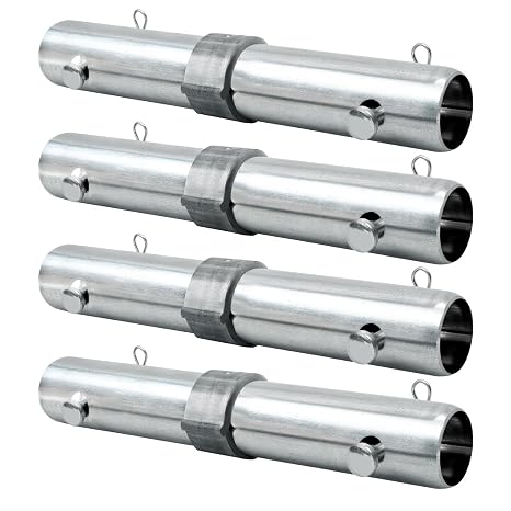 1-5/16"OD Scaffolding Pins, JUKFITA Scaffolding Equipment for Small Building Tasks, 4 Pack Scaffolding Coupling Pins, Includes 8 Spring Retainers
