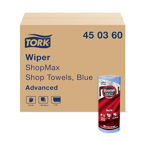 Tork ShopMax Heavy Duty Paper Shop Towel, 30 rolls x 60 sheets, 450360