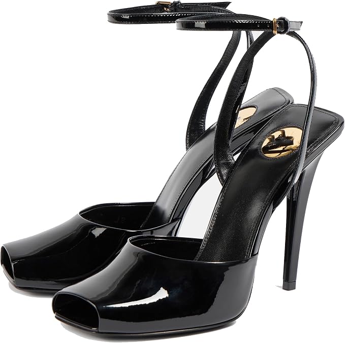 Arqa Stiletto High Heel Sandals for Women Covered Adjustable Ankle Strap Peep Toe Sandal Office Party Dressy Pumps Sexy Elegant Wedding Open Toe Shoes