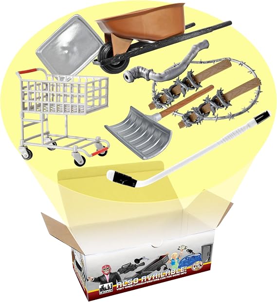 Hardcore Shopping Cart 9 Piece Accessory Set for Wrestling Action Figures