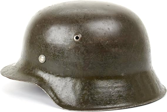 Original German WWII M42 Stahlhelm Steel Helmet- Shell Size 66, Maker Marked