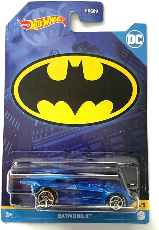 DieCast Hot Wheels Batmobile (Blue) - DC Batman 4/5