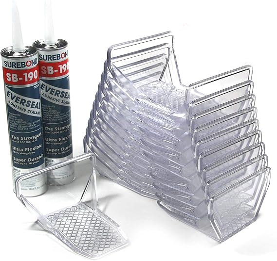 Snow Guards for Metal Roofs SnoBlox Ace 20 Pieces with Adhesive (Adhesive Mounted)