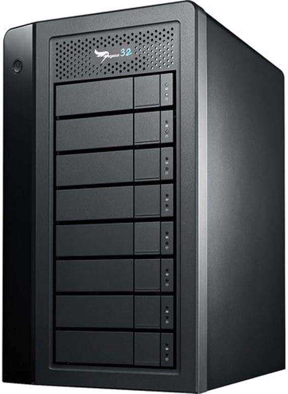 Promise Technology Pegasus32 R8 32TB (8x4TB) Hybrid Thunderbolt 3 or USB32 Direct Attached RAID Storage, High Performance External Hard Drive (P32R8HD32US)