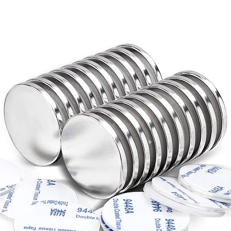Permanent Rare Earth Magnets. Fridge, DIY, Building, Scientific, Craft, and Office Magnets, Pack of 20