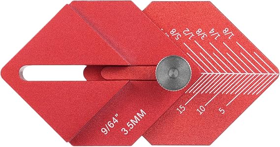 LANRU Woodworking Measuring Ruler Trim Carpentry Tools Finishing Work Multi-Tool for Measuring and Marking Short Offsets,CNC-Machined Marking Ruler