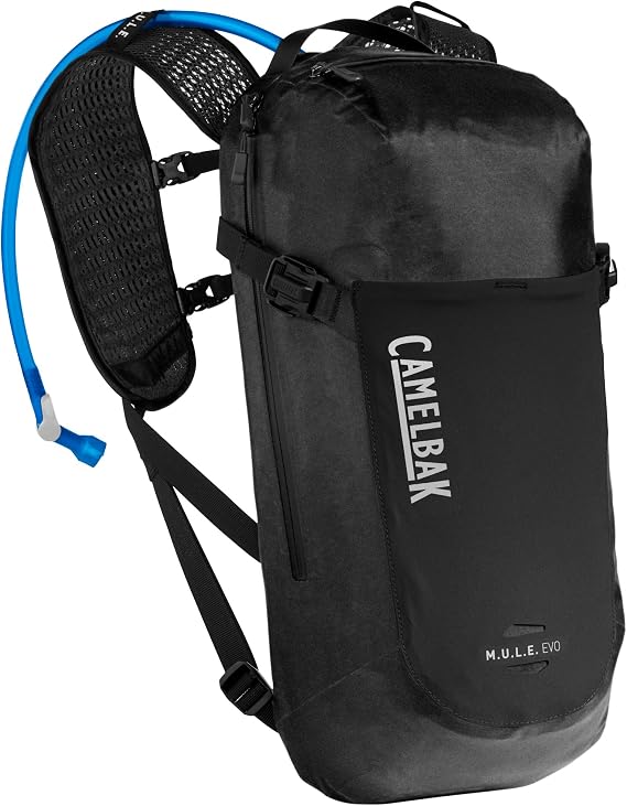 CamelBak Mule Evo Bike Hydration Pack 100oz, Black/Silver | AllWeather Protection for Trail Riding, HighCapacity Hydration for Long Rides, Targeted Cooling and Ventilation, Stable