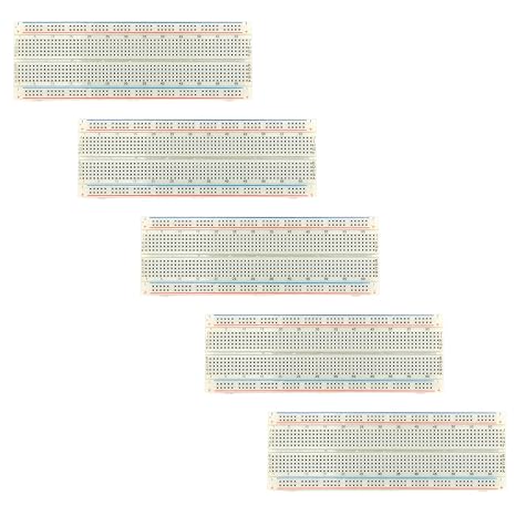 5Pcs MB-102 Breadboard with 830 Tie Points Solderless Breadboard Experimental Board Universal Board 1655510mm MB-102