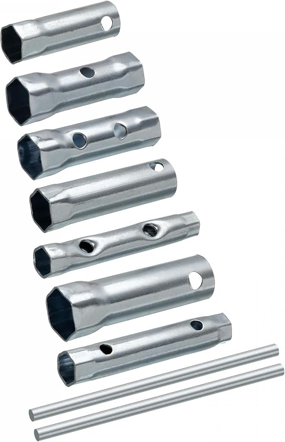 uxcell 7 Pcs Ignition Spark Plug Spanner Set Dual-Ended Wrench Socket