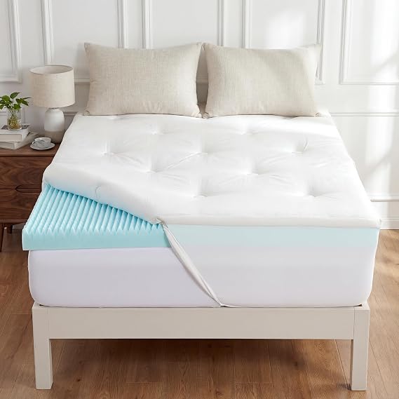 MABOZOO Double Layer Mattress Topper, King Size