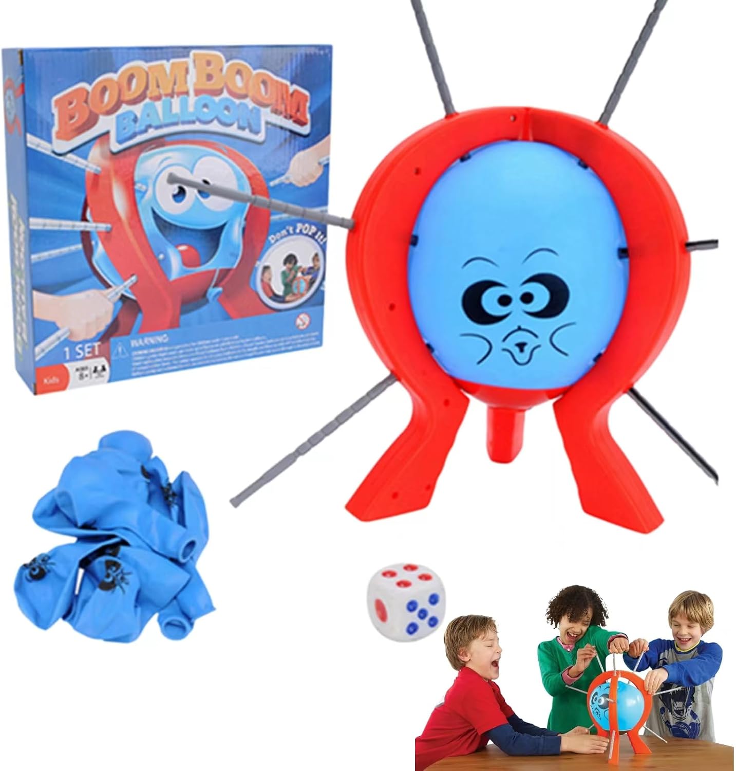 2024 New Balloon Burst Game - Boomboom Balloon Game, Tricky Balloon Popping Interactive Game, Popping Balloon Crisis for Parent-Child Game Desktop Toy, Pop The Balloon Family Gathering Game 1 SET