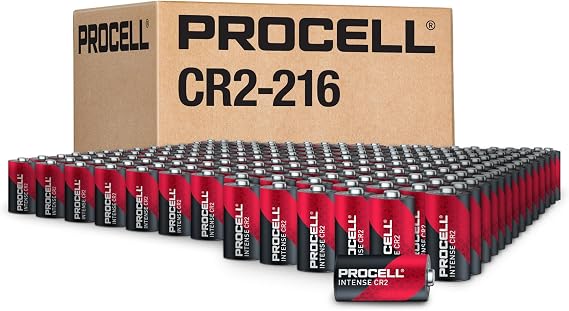 PROCELL CR2 3V Lithium Batteries, 216-Count Bulk Pack for Pro Devices | Non-rechargeable CR15H270 cells for security sensors, cameras, rangefinders and medical devices; professional bulk supply