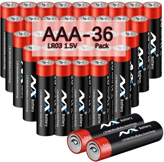 AAA Battery, Alkaline Battery High-Performance Triple AAA Batteries with Long-Lasting Power Batteries 10-Year Shelf Life for Kids Toys, Romotes, Various Household Devices (36 Pack)