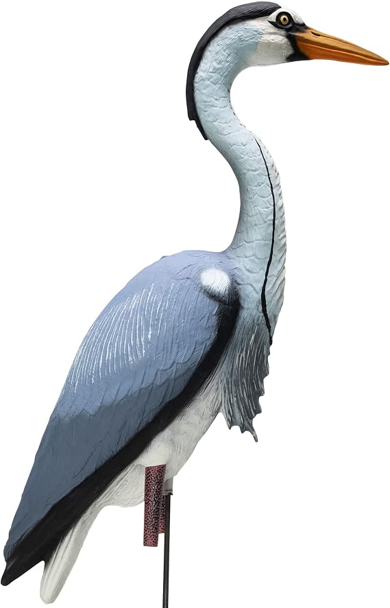 Higdon Outdoors Blue Heron Confidence Decoy for Waterfowl and Ornamental Water Garden, Pond and Landscape Decoration Plus Pest Deterrent