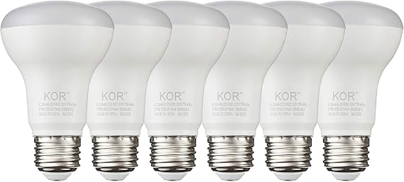 KOR R20 LED Flood Light Bulbs, 50W Equivalent, 2700K Warm White, 6-Pack