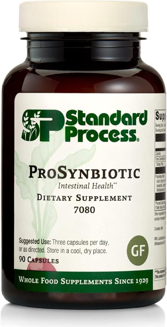 Standard Process ProSynbiotic - Digestion Supplement with Bifidobacterium - Probiotic Supplement for Immune System Support - Gut Health Supplement for Bowel Consistency - 90 Capsules