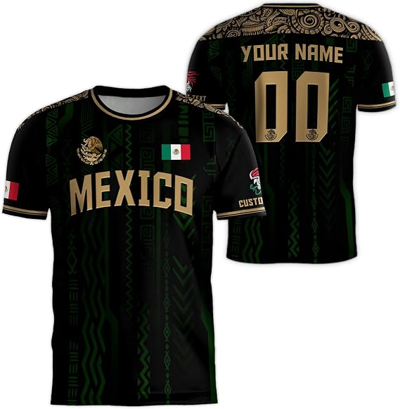 Customized Mexican Soccer Jersey, Vintage Custom Soccer Jerseys for Men | Mexican soccer jersey featuring customized details and vintage-inspired artwork for fans, teams, and everyday wear