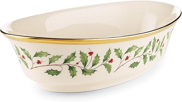Lenox 146504510 Holiday Vegetable Bowl, Christmas Hosting