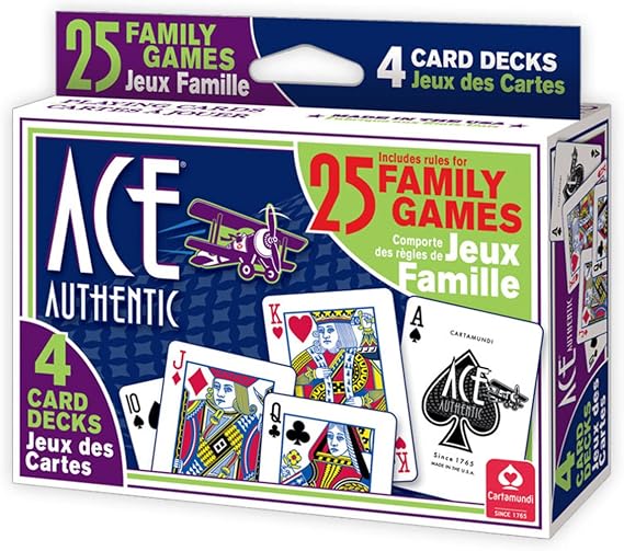 Ace Family Games with Instructions (4-Pack)