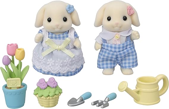 Figurines Sylvanian Families Le Frere et la sur Lapin Belier