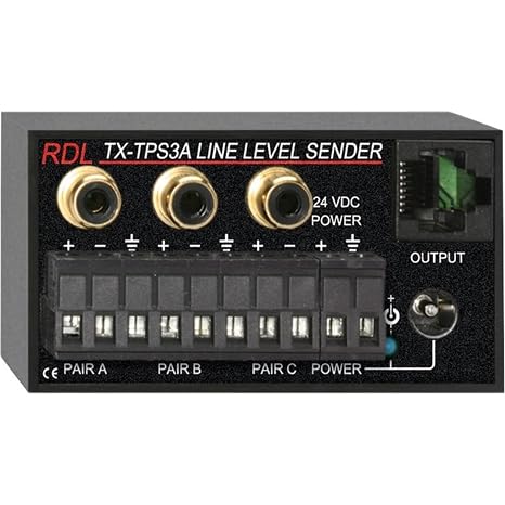 RDL TX-TPS3A Active Three-Pair Sender - Twisted Pair Format-A - Balanced LINE INPUTS