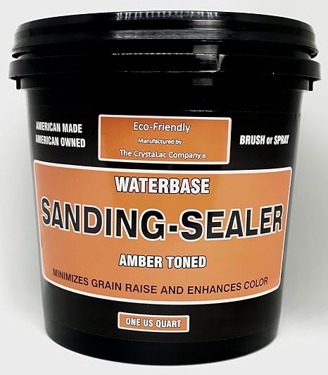 CrystaLac, Clear Amber Toned Sanding Sealer (Clear Amber Toned, 32oz Quart)