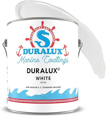 Marine Enamel, White, 1 Gallon 4-Pack, Topside Paint for Boats and Other Onshore or Offshore Marine Maintenance Applications, Adheres to Steel, Metal, Wood, Fiberglass & Aluminum 4-Pack