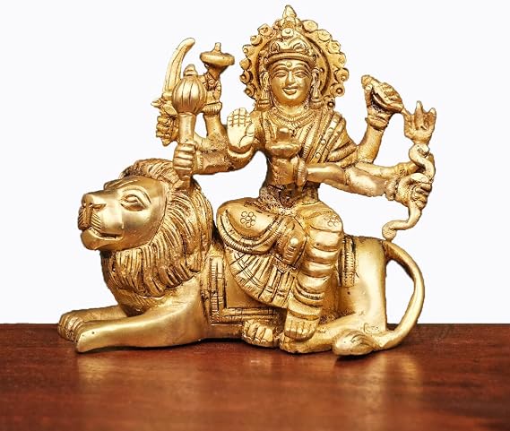 Ashtabhujadhari Durga Devi Brass Statue