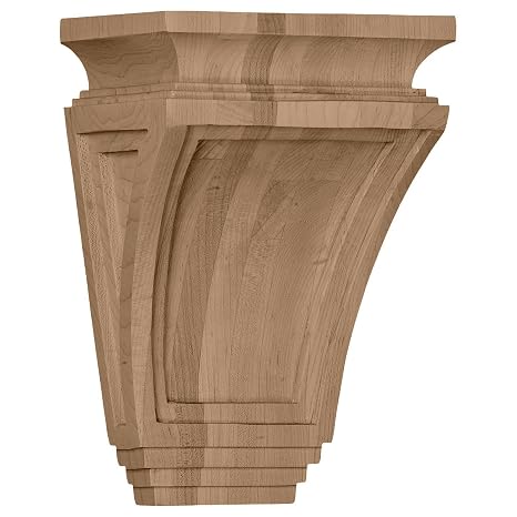 Ekena Millwork 6 In. X 4 In. X 9 In. Rubberwood Arts And Crafts Corbel Cor06x04x09arrw