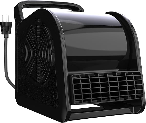 Floor Fan Industrial Blower Fan, 580W 685CFM Air Mover with 3-Speed Control, 185 Adjustment, 22M/S Max Wind Speed, Ideal for Workshop/Garage/Factory Janitorial