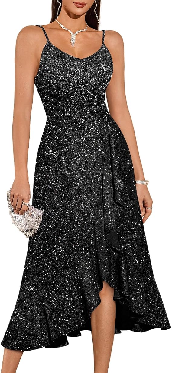 DRESSTELLS Women's Sequin Cocktail Dresses for Formal Wedding Guest