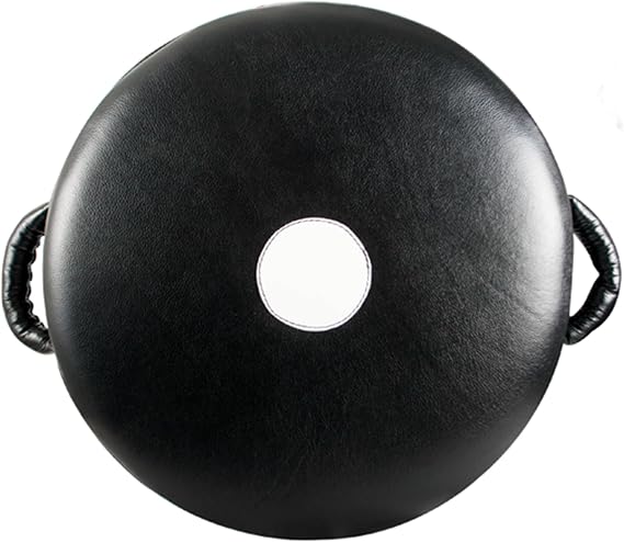 CLETO REYES Round Punching Pad Striking Cushion with Handles, Weighted Focus Target Boxing Coaches and Training Equipment, MMA, Kickboxing, Muay Thai, Leather